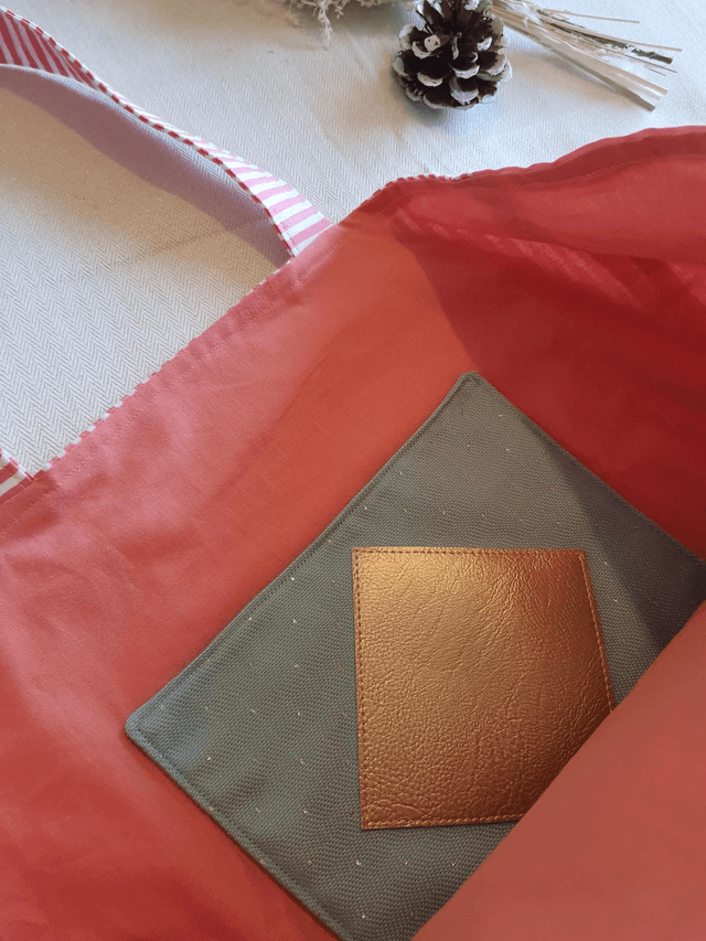 Sac d'été rayure rose