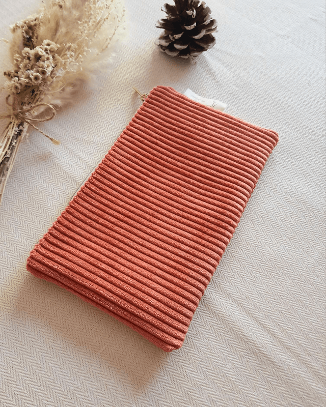 Trousse velours corail
