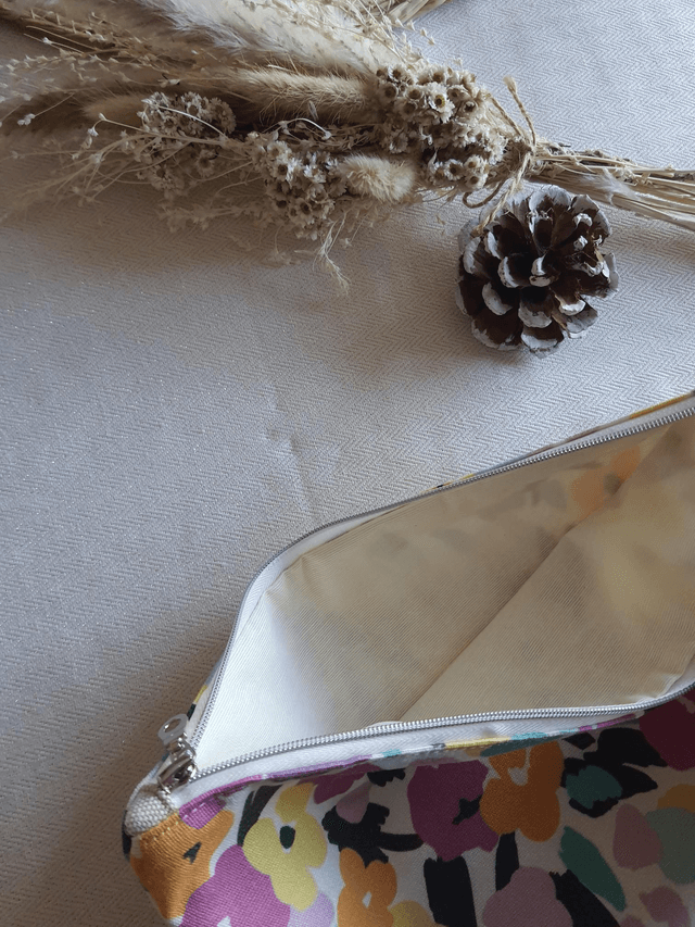 Pochette de plage fleuri multicolore 