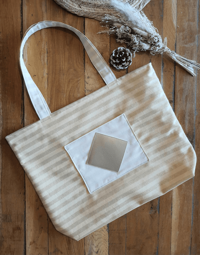 Sac d été rayé lurex