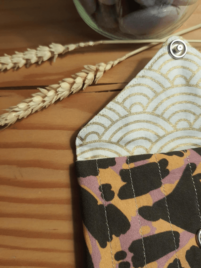 Mini pochette noir et taupe