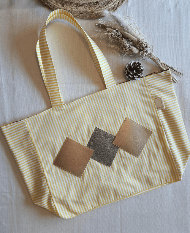 Sac d'été jaune rayé 