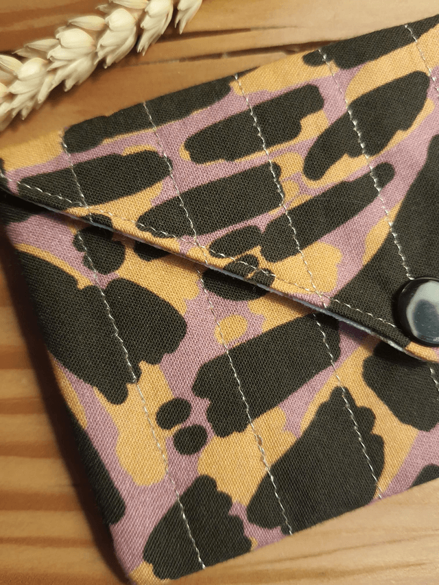Mini pochette noir et taupe