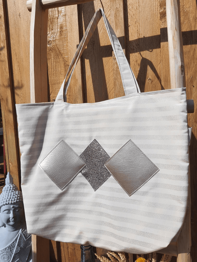 Sac d été rayé lurex