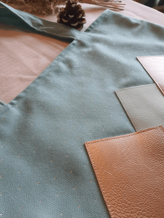 Sac d'été bleu azur lurex 