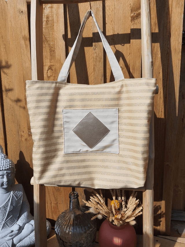 Sac d été rayé lurex