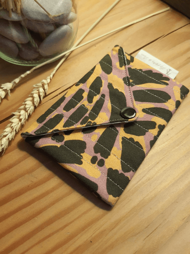 Mini pochette noir et taupe