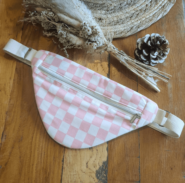 Banane carreaux roses